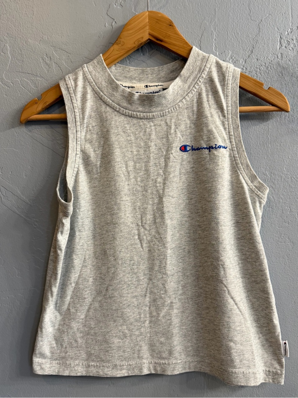 Champion Light Gray Sleeveless Logo Tank